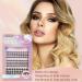 Lash Clusters DIY Eyelash Extenisons Natural Look Wispy Clusters Lashes D Curl Individual Lashes DIY at Home Wispy Fluffy Lash Extensions Reusable Individuals (3 IN1) Black - Buy Online on GoSupps.com