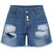 Gufesf Women's High Waisted White Denim Shorts - Summer Casual Short Pants - B2-blue, X-Large - Buy Online on GoSupps.com