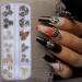 W-LOVNEST Skull Nail Charms Skull 3D with s Vintage Alloy Skeleton Hand Nail Design Jewelry Nail Decor 6 Grid - Buy Online on GoSupps.com