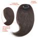 Rich Choices Remy Real Hair Clip-in Bangs Extensions - 25cm Dark Brown Fringe - Easy Clip-in Two Piece Hair Pieces - Buy Online on GoSupps.com