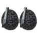 Spclsim Bath Shower Sponge Body Scrubber Loofah Sponge Gentle Body Exfoliating Loofahs Pouf Cleaning Body Luffa Sponge for Women Men Kid (Black-2 PCS)