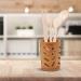 Bamboo Toothbrush Holder with Drainage - Quick Drying Cup for Bathroom - 360 Airflow Toothpaste Stand - Leafy Matte Design - Buy Online on GoSupps.com