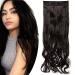 Clip in Extensions Hairpiece 1 Weft 5 Clips Hair Extension Wavy like Human Hair Natural Black-1 43 cm (120 g)