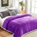 Sherpa Throw Blanket - Cozy & Soft Reversible Fuzzy Blanket for Couch, Bed, Sofa - Purple 50x60 - Buy Online on GoSupps.com