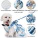 Plaid Dog Dress Bow Tie Harness Leash Set for Small Dogs - Summer Bunny Rabbit Clothes for Female - Medium - Buy Online on GoSupps.com