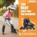 TANOSHII Inline Skates | Light Up Wheels | 4 Size Adjustable Roller Blades for New Skaters | Women Men Boys Girls | Large-Youth&Adult (4.5-7.5US) - Buy Online on GoSupps.com