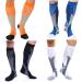 Feifanshop 4 pair of sports compression stockings Support socks Trumpy socks Trombose trumpet compression stockings compression socks women L/XL (EU 40-43) multicolored