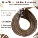 Hetto Real Hair Extensions - Ombre Brown Microring Extensions | Remy Hair Recovery #4/18/4 - 35cm 50g - Buy Online on GoSupps.com
