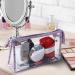 Shop 3-Piece Waterproof PVC Cultural Bag Set - Transparent Makeup & Cosmetic Bags for Women - Purple Travel Wallet - Buy Online on GoSupps.com