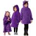 Lelesta Pets Hoodie Blanket Plush Sweatshirt 2-in-1 Folding Animal Hoodie Toys Turn Oversized Hoodie with Giant Pocket Long Sleeve Pullover Pillow One Size Fits Boys Girls (Purple) One Size Purple - Buy Online on GoSupps.com