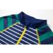 BONVERANO Baby Boys Sunsuit UPF 50+ Swimsuit with Zipper and Sun Hat - 9 Months, Stripe/Green - Buy Online on GoSupps.com