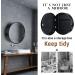 SDK Round Bathroom Mirror Cabinet - Black 50CM: Wall Storage & Medicine Cabinet with Slow-Close Wooden Frame - 3 Level Organization - Buy Online on GoSupps.com