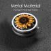Sunflower & American Flag Portable Metal Pill Box | Round Mini 3-Compartment | Travel-Friendly Design | Ideal for Small Pills - Buy Online on GoSupps.com