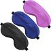 WLLHYF 3 Pack Silk Sleep Eye Mask for Women - Soft & Smooth, Adjustable, Blocking Out Light - Buy Online on GoSupps.com