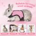 Adjustable Soft Rabbit Dishes & Leash for Small Pets - Pink XS (20-27.5cm) | Perfect for Kittens & Bunnies - Buy Online on GoSupps.com