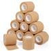 Legal bandage Association Self -adhesive 5cm x 4.5m 12 rolls Fixing bandage self -adhering cohesive bandage for first aid Dog veterinary wrapping Sport Elastic bandage for wrist feet (skin color) 12PCs skin color