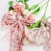 2PCS Floral Hair Scarf with Ribbon Bow for Women and Girls - Silk Long Tails Scrunchy Elastics Ponytail Holder - Buy Online on GoSupps.com