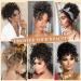 RUWISS Messy Bun Short Curly Drawstring Ponytail Extension - Ash Brown Synthetic Hair Piece for Women - Buy Online on GoSupps.com