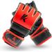 Kruzak Half-Finger MMA Gloves for Men and Women - Red Small-Medium - Buy Online on GoSupps.com
