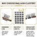 D-16mm B11 Cluster Lashes | 72 Clusters | DIY Volume Eyelash Extensions - Buy Online on GoSupps.com
