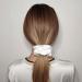 Satin Silk Hair Scrunchies Set - 6 Pcs Soft Hair Ties & Accessories for Women and Girls | 4.2 Inch Pure White Hair Bands - Buy Online on GoSupps.com