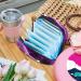 Menstruation Pad Bag with Zipper | Stylish Women's Napkin & Tampon Collection Bag | Space Planet Galaxy Design - Buy Online on GoSupps.com