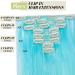 S-noilite 26 Long Sky Blue Clip in Hair Extensions - 8 Piece 18 Clips Hairpiece - Buy Online on GoSupps.com