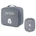 Aheagou 2 piece of medication bag large capacity emergency bag waterproof medicine storage bag for home office travel outdoor gray