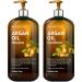 Argan Oil Shampoo and Conditioner  from Majestic Pure  Improve formula Sulfate Free  Vitamin Enriched  Volumizing & Gentle Hair Restoration Formula for Daily Use  for Men and Women  16 fl oz Each