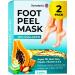 Foot Peel Mask - Dermatologically Tested - 2 Pack (Pairs) Exfoliating Foot Mask - Makes Feet Baby Soft by Peeling away Calluses & Dead Skin Remover by SUNATORIA - Updated Formula (Aloe Vera)