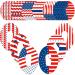 Timgle Waterproof Adhesive Patches Compatible with G6 Cgm Tape Compatible with Dexcom G6 Sensors American Flag Pattern Pre Cut Adhesive Tape Stickers for Continuous Glucose Monitor Protection(24 Pcs)