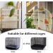 Daoeny 2Pcs Adjustable Bird Cage Cover | Upgraded Airy Nylon Mesh Parrot Net with Sequins | Seed & Feather Catcher for Parakeet Macaw | Soft & Universal Birdcage Cover Skirt | 78.7 x 15.7 Inch - Buy Online on GoSupps.com