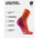 Danish Endurance Light Merino Hiking Socks | Padded Outdoor & Trekking Wool Socks for Men & Women (35-38) - Anti-Bubble Sweat-Resistant Orange/Fuchsia - Buy Online on GoSupps.com