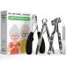 Healthy Seniors Complete Nail and Toenail Clipper Set - Designed for Thick Nails. Perfect for Diabetics or People Suffering from Arthritis