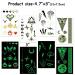 Glow in Dark Temporary Tattoos for Men, Women, and Kids - 14 Sheets Moon Sun Wolf Lion Totem Waterproof Body Art Sticker - Buy Online on GoSupps.com
