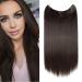 SEGO hair part extensions hair extension A tress with invisible wire hair compression smooth 50 cm dark brown-2 40 cm dark brown
