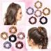 24 Pieces Silk Hair Scrunchies for Women Solid Elastic Bands Ponytail Holder Soft Satin Hair Ties Set Curly Thick Thin Hair Hair Accessories - Buy Online on GoSupps.com