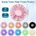 20 Pcs Large Double Layer Waterproof Shower Caps for Women - Reusable Satin and Eva Hair Protection - Buy Online on GoSupps.com