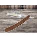 Premium Wooden Handle Razor with Gold Etching - 5/8 Inch Fixed Blade for Precision Shaving | International Shipping Available - Buy Online on GoSupps.com