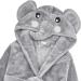 Bamu Baby Town Unisex Bathrobe for Boys & Girls | Soft Plush Fleece Hooded Robe | Sizes 6-24 Months 2-6 Years | Elephant Gray - Buy Online on GoSupps.com