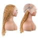 BLY Light Brown 10A Human Hair Lace Front Wig 18 Deep Wave Curly 180% Density #27 - Women's HD Transparent Pre Plucked Wig - Buy Online on GoSupps.com