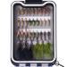 Bassdash fly fishing flies set trout bass flabels with fly box 36/64/76/80/96stk.With dry flying/wet flies nymphs streamers Popper 33PCs Barbed and Barbless Trout Flies