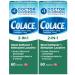Colace 2-in-1 Stool Softener Plus Stimulant Laxative for Gentle Effective Constipation Relief Docusate Sodium Plus Sennosides 60 Count (Pack of 2)