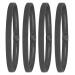 Wllhyf 4 pieces non-slip Elastic sports headbands Hairring straps for women and men hair bands for running and yoga moisture-fitting headband to run black