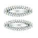 Zac's Alter Ego Pair of 7.5cm Two Tone Colourful Diamante Stone Covered Snap Hair Clips Ab Oval