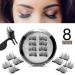 Dual Magnetic Half Lash Accent Eyelashes Set - Lightweight, Reusable, and Easy to Apply | Updated 3D False Eyelashes with Applicator (8pcs) in White - Buy Online on GoSupps.com