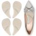 Arch Support Shoe Insoles for Flat Feet Gel Arch Inserts for Plantar Fasciitis Adhesive Arch Pad for Relieve Metatarsalgia and Feet Pain- 2 Pairs (Beige)