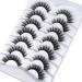 Shop 8D Fluffy Cat Eye Fake Lashes - Natural Look Faux Mink Eyelashes | 7 Pairs D Curl Wispy Lashes for Stunning Extensions - Buy Online on GoSupps.com
