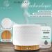 Qidosha Aroma Diffuser Tadasana | FAZ Test Winner Design 12/2023 | Premium Essential Oil Diffuser with Real Wood Base & Ceramic Hood | 10 Hours Operation | Warm-White Light - Buy Online on GoSupps.com