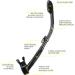 Cressi Adult Diving Dry Snorkel - Supernova Dry with Splash Guard and Top Valve | Black/Black - Buy Online on GoSupps.com